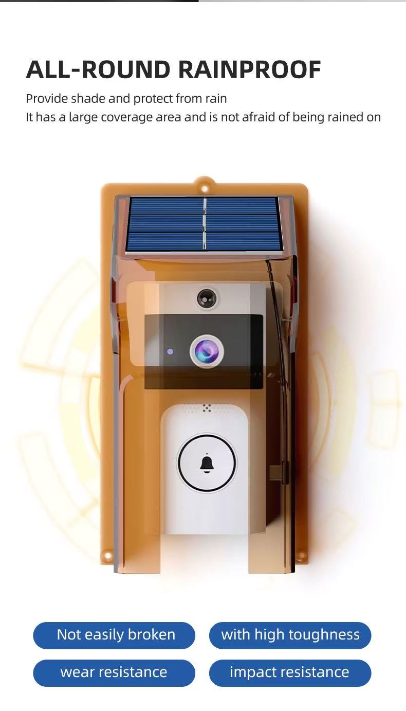 solar video doorbell front view