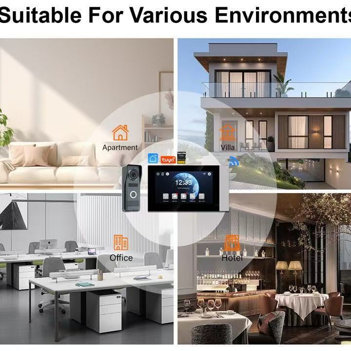 7 inch video doorbell kit indoor monitor and outdoor camera